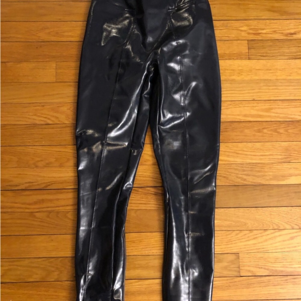 Spanx patent faux leather pants xs
